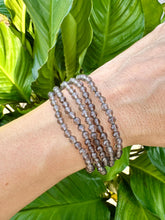 Load image into Gallery viewer, Smoky Quartz Crystal Bracelet, Faceted 4mm Gemstone Bracelet made with Natural Smoky Quartz Beads, Authentic Gemstone Small Beaded Bracelets
