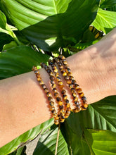 Load image into Gallery viewer, Tiger Eye Gemstone Bracelet, Faceted 4mm Crystal Bracelets made with Natural Tiger&#39;s Eye Beads, Authentic Crystal Stretch Bracelet