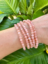 Load image into Gallery viewer, Sunstone Bracelet, Faceted 4mm Crystal Bracelet made with Natural Sunstone Beads, Small Beaded Gemstone Bracelets