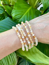 Load image into Gallery viewer, Citrine Bracelet, 4mm Faceted Crystal Bracelet made with Natural Citrine Beads, Small Beaded Gemstone Bracelets