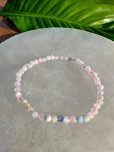 Load image into Gallery viewer, Morganite Crystal Bracelet, Faceted 4mm Gemstone Bracelet made with Natural Morganite Beads, Authentic Gemstone Small Beaded Bracelets