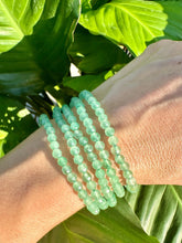 Load image into Gallery viewer, Green Aventurine Bracelet, 4mm Faceted Gemstone Bracelet made with Natural Aventurine Beads, Dainty Gemstone Bracelets, Small Bead Bracelet