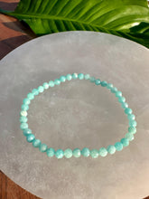 Load image into Gallery viewer, Amazonite Crystal Bracelet, 4mm Faceted Gemstone Bracelet made with Natural Amazonite Beads, Dainty Bracelets, Small Beaded Bracelet