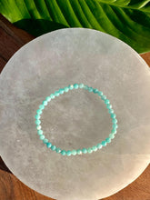 Load image into Gallery viewer, Amazonite Crystal Bracelet, 4mm Faceted Gemstone Bracelet made with Natural Amazonite Beads, Dainty Bracelets, Small Beaded Bracelet