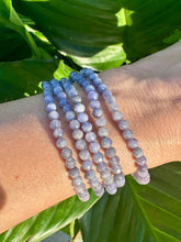 Load image into Gallery viewer, Tanzanite Bracelet, 4mm Faceted Tanzanite Crystal Bracelet, Authentic Beaded Bracelets with Natural Gemstones, Small Beaded Bracelet