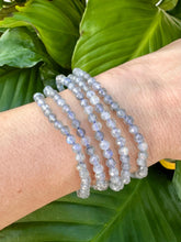 Load image into Gallery viewer, Labradorite Bracelet, 4mm Faceted Labradorite Crystal Bracelet, Small Beaded Bracelets with Natural Healing Gemstones