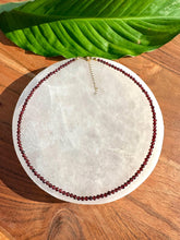 Load image into Gallery viewer, Garnet Crystal Necklace, 2-3mm Faceted Garnet Gemstone Necklace, 14-16 in. Tiny Bead Gemstone Choker, 100% Natural Grade A Crystal Jewelry