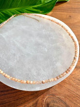 Load image into Gallery viewer, Sunstone Necklace, 2-3mm Faceted Sunstone Crystal Necklace, 14-16 in. Tiny Beaded Gemstone Choker, 100% Natural Grade A Crystal Jewelry