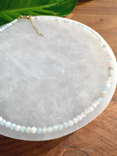 Load image into Gallery viewer, Morganite Necklace, 2-3mm Faceted Morganite Crystal Necklace, 14-16 in. Tiny Beaded Gemstone Choker, 100% Natural Grade A Crystal Jewelry