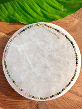 Load image into Gallery viewer, Rainbow Tourmaline Necklace, 2-3mm Faceted Tourmaline Crystal Necklace, 14-16 in. Beaded Gemstone Choker, Natural Grade A Crystal Jewelry