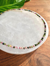 Load image into Gallery viewer, Rainbow Tourmaline Necklace, 2-3mm Faceted Tourmaline Crystal Necklace, 14-16 in. Beaded Gemstone Choker, Natural Grade A Crystal Jewelry