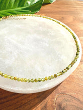 Load image into Gallery viewer, Peridot Crystal Necklace, 2-3mm Faceted Peridot Necklace, 14-16 in. Beaded Gemstone Choker, 100% Natural Grade A Crystal Jewelry
