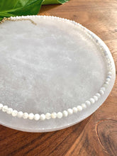 Load image into Gallery viewer, Moonstone Necklace, 2-3mm Faceted Moonstone Crystal Necklace, 14-16 in. Beaded Gemstone Choker, 100% Natural Grade A Crystal Healing Jewelry