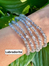 Load image into Gallery viewer, Bracelet Set for Anxiety &amp; Stress Relief | Amethyst, Labradorite, Clear Quartz | 4mm Bead Crystal Bracelet Gift Set, Crystal Healing Jewelry