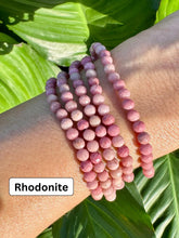 Load image into Gallery viewer, Bracelet Set for Love, Heart Chakra | Rose Quartz, Rubelite &amp; Rhodonite | 4mm Bead Crystal Bracelet Gift Set, Crystal Healing Jewelry