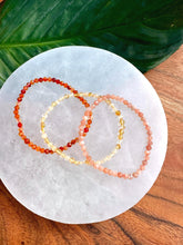 Load image into Gallery viewer, Crystal Bracelet Set for Joy &amp; Confidence | Carnelian, Citrine, Sunstone | Dainty Crystal Bracelet Gift Set, Crystal Healing Jewelry