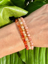 Load image into Gallery viewer, Crystal Bracelet Set for Joy &amp; Confidence | Carnelian, Citrine, Sunstone | Dainty Crystal Bracelet Gift Set, Crystal Healing Jewelry