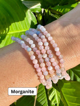 Load image into Gallery viewer, Bracelet Set for Emotional Balance &amp; Intuition | Fluorite, Moonstone, Morganite | Dainty Crystal Bracelet Gift Set, Crystal Healing Jewelry