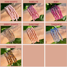 Load image into Gallery viewer, 4mm Crystal Bracelets with Faceted Beads, Tiny 4mm Bead Gemstone Crystal Stretch Bracelet, 100% Natural Authentic Grade A Crystal Jewelry