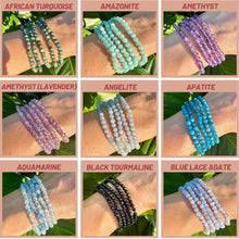 Load image into Gallery viewer, 4mm Crystal Bracelets with Faceted Beads, Tiny 4mm Bead Gemstone Crystal Stretch Bracelet, 100% Natural Authentic Grade A Crystal Jewelry