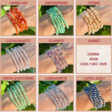 Load image into Gallery viewer, 4mm Crystal Bracelets with Faceted Beads, Tiny 4mm Bead Gemstone Crystal Stretch Bracelet, 100% Natural Authentic Grade A Crystal Jewelry
