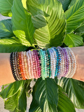 Load image into Gallery viewer, 4mm Crystal Bracelets with Faceted Beads, Tiny 4mm Bead Gemstone Crystal Stretch Bracelet, 100% Natural Authentic Grade A Crystal Jewelry