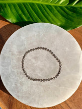 Load image into Gallery viewer, Smoky Quartz Crystal Bracelet, Faceted 4mm Gemstone Bracelet made with Natural Smoky Quartz Beads, Authentic Gemstone Small Beaded Bracelets