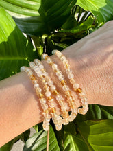 Load image into Gallery viewer, Citrine Bracelet, 4mm Faceted Crystal Bracelet made with Natural Citrine Beads, Small Beaded Gemstone Bracelets