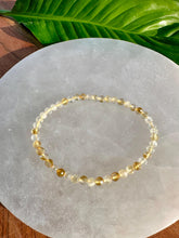 Load image into Gallery viewer, Citrine Bracelet, 4mm Faceted Crystal Bracelet made with Natural Citrine Beads, Small Beaded Gemstone Bracelets