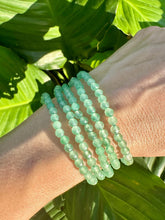Load image into Gallery viewer, Green Aventurine Bracelet, 4mm Faceted Gemstone Bracelet made with Natural Aventurine Beads, Dainty Gemstone Bracelets, Small Bead Bracelet