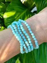 Load image into Gallery viewer, Amazonite Crystal Bracelet, 4mm Faceted Gemstone Bracelet made with Natural Amazonite Beads, Dainty Bracelets, Small Beaded Bracelet