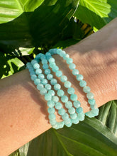 Load image into Gallery viewer, Amazonite Crystal Bracelet, 4mm Faceted Gemstone Bracelet made with Natural Amazonite Beads, Dainty Bracelets, Small Beaded Bracelet