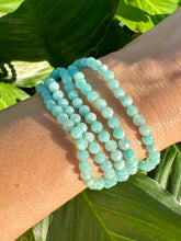 Load image into Gallery viewer, Amazonite Crystal Bracelet, 4mm Faceted Gemstone Bracelet made with Natural Amazonite Beads, Dainty Bracelets, Small Beaded Bracelet
