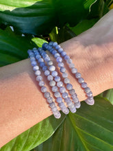 Load image into Gallery viewer, Tanzanite Bracelet, 4mm Faceted Tanzanite Crystal Bracelet, Authentic Beaded Bracelets with Natural Gemstones, Small Beaded Bracelet