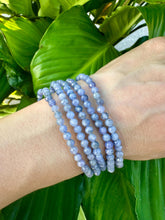 Load image into Gallery viewer, Tanzanite Bracelet, 4mm Faceted Tanzanite Crystal Bracelet, Authentic Beaded Bracelets with Natural Gemstones, Small Beaded Bracelet