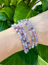 Load image into Gallery viewer, Fluorite Bracelet, 4mm Rainbow Fluorite Faceted Crystal Bracelet, Authentic Beaded Bracelets with Natural Gemstones, Small Bead Bracelet