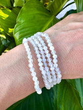 Load image into Gallery viewer, Moonstone Bracelet, 4mm Rainbow Moonstone Faceted Crystal Bracelet, Small Bead Bracelets with Natural Gemstones