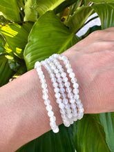 Load image into Gallery viewer, Moonstone Bracelet, 4mm Rainbow Moonstone Faceted Crystal Bracelet, Small Bead Bracelets with Natural Gemstones