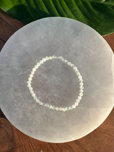 Load image into Gallery viewer, Moonstone Bracelet, 4mm Rainbow Moonstone Faceted Crystal Bracelet, Small Bead Bracelets with Natural Gemstones