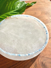 Load image into Gallery viewer, Aquamarine Crystal Necklace, 2-3mm Faceted Aquamarine Necklace, 14-16 in. Beaded Gemstone Choker, 100% Natural Grade A Crystal Jewelry