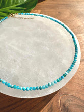 Load image into Gallery viewer, Apatite Necklace, 2-3mm Faceted Apatite Crystal Necklace, 14-16 in. Beaded Gemstone Choker, 100% Natural Grade A Crystal Jewelry