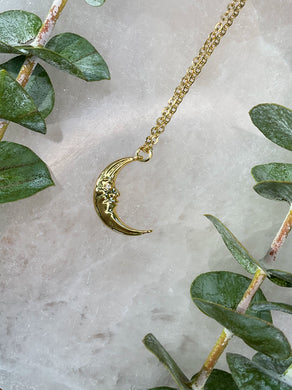 Half Moon Gold Necklace