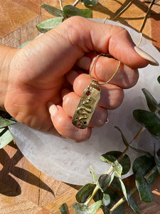 Gold Snake Cartouche Necklace