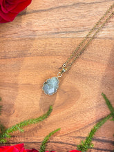 Load image into Gallery viewer, Labradorite Small Teardrop Crystal Gold Necklace