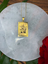 Load image into Gallery viewer, The Emperor Tarot Card Necklace - Gold