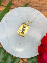 Load image into Gallery viewer, The Hermit Tarot Card Necklace - Gold