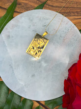 Load image into Gallery viewer, The Sun Tarot Card Necklace - Gold