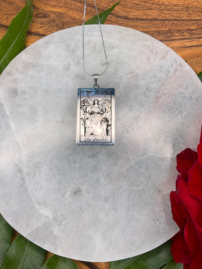 The Lovers Tarot Necklace - Silver