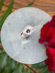 The Fool Tarot Card Necklace - Silver