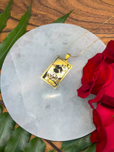 Load image into Gallery viewer, The Fool Tarot Card Necklace - Gold